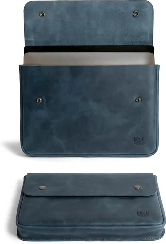 Vista 6 de Hide & Drink, Carpeta vintage portadocumentos, archivo, carpeta A5, cartera de sobre, cuero de grano completo, hecho a mano, marrón bourbon Bourbon