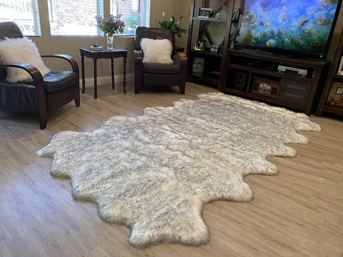 Vista 66 de LAMBZY Alfombra de pelo de oveja sintética, hipoalergénica, súper suave, sedosa para sala de estar, habitación de los niños, sofá