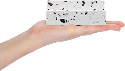 Vista 8 de Hipiwe Tarjetero de terrazo para escritorio, regalo de negocios para mujeres y hombres