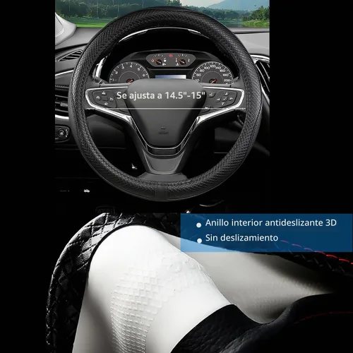 Vista 3 de Funda de volante de automóvil para Mazda, compatible con Mazda 3, Mazda 6, Mazda 5, CX-50, accesorios automáticos para Mazda, cuero premium, diseño