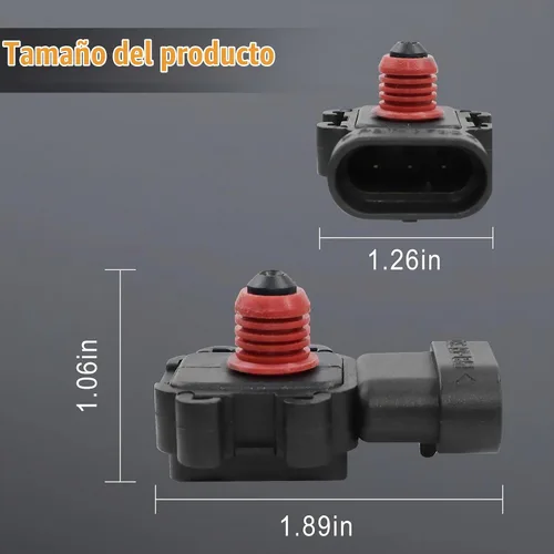 Vista 4 de Sensor de mapa de presión absoluta colector apto para Chevrolet para Chevy para Buick para Cadillac para GMC para GM para Saturn Oldsmobile Hummer