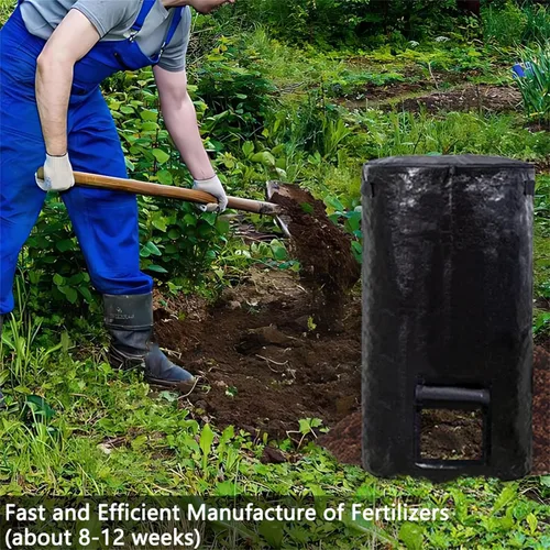 Vista 7 de Bolsas de compost de 34 galones, bolsas de compost de jardín reutilizables al aire libre, desechos orgánicos, bolsa de compostaje para jardín
