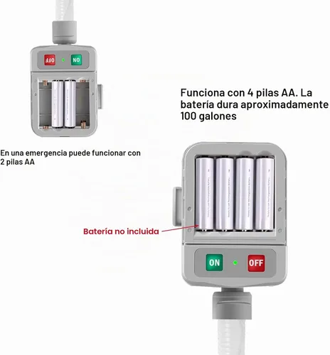 Vista 5 de Bomba de transferencia de combustible UPTIVAR alimentada por batería con sensor de parada automática, protección contra fugas (3.2 GPM), manguera