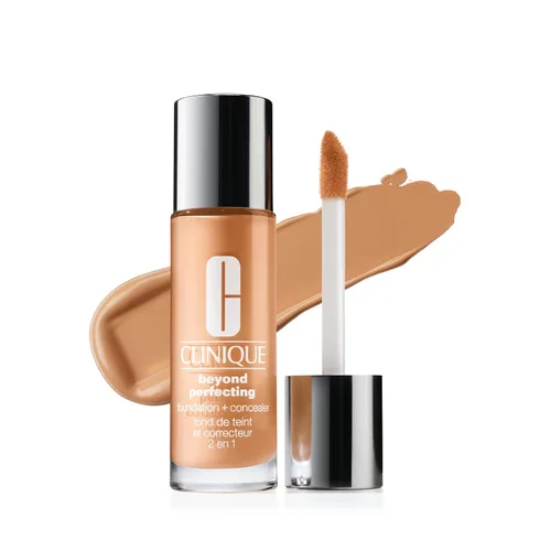 Vista 31 de Clinique Beyond Perfecting Lightweight Liquid Foundation + Concealer For Dry Combination to Oily Skin Types Full Coverage + Natural Matte Finish