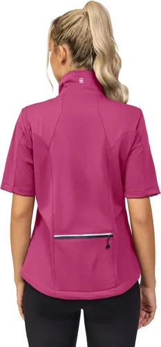 Vista 3 de Little Donkey Andy Chaqueta de manga corta para mujer, chaleco ligero resistente al viento para golf, senderismo, correr