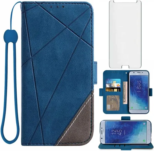 Vista 9 de Asuwish Compatible con Samsung Galaxy J7 Star J 7 Crown 7J Refine 2018 J7V V 2nd Gen Wallet Case y protector de pantalla de vidrio templado Flip
