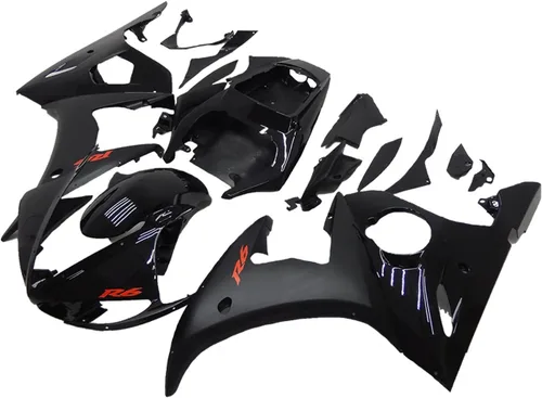 Vista 16 de Carenado para Yamaha YZF R6 2003-2005 y YZF R6S 2006-2009 (06 llamas rojas)