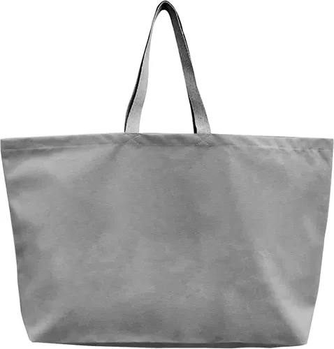 Vista 14 de Bolsa de lona grande, extra grande, para compras, playa, reutilizable, más grande, bolsa sólida lisa de 28 x 8 x 16 pulgadas Largest Plain Solid