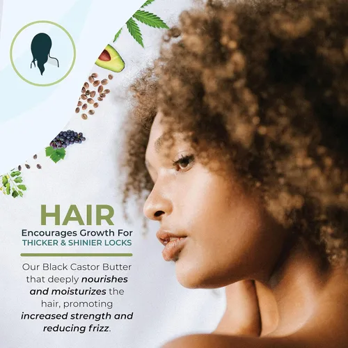 Vista 3 de Zatural Aceite de ricino negro cultivado orgánicamente para el cuerpo y el cabello, aceite de ricino negro jamaicano de calidad de 2 ingredientes
