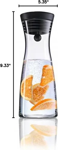 Vista 6 de WMF Jarra de Agua Básica 0,75L Altura 9.3 in Close-Up Cierre Glasss Cromargan® Acero Inoxidable
