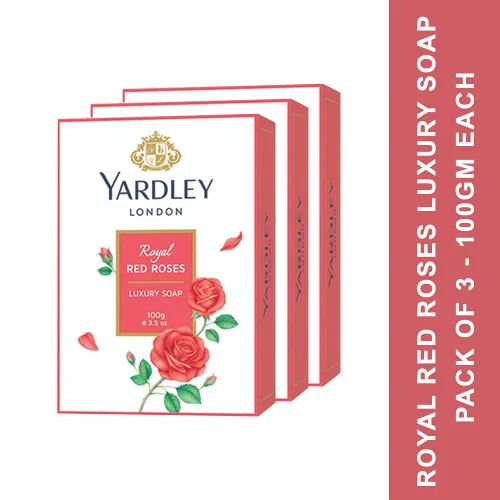 Vista 4 de Jabón Yardley, rosas rojas, 3.53 oz (paquete de 3)