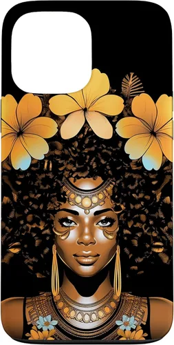Vista 22 de iPhone 12 mini Orquídeas Afro Afro Orquídeas Flor Corona Negro Orgullo Caso