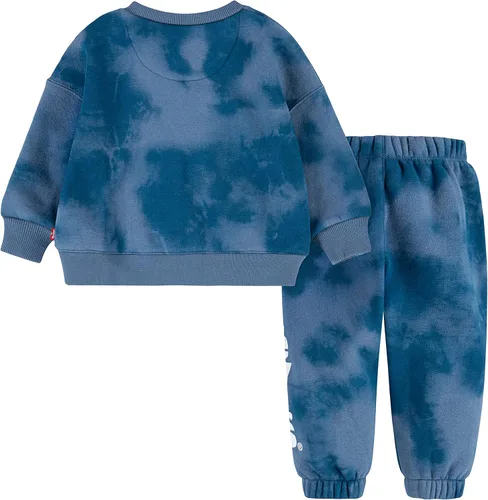 Vista 2 de Levi's Conjunto de 2 piezas de sudadera y pantalones deportivos de cuello redondo para bebé niña
