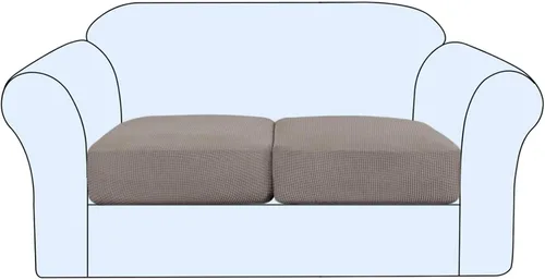 Vista 9 de Funda de cojín elástica para sofá, funda de asiento, funda de sofá de dos plazas, protector de elastano elástico para muebles para asiento (negro, 1)