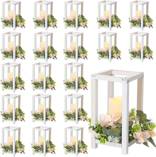 Vista 10 de Hushee Juego de 60 velas de madera para centros de mesa de boda, color Negro