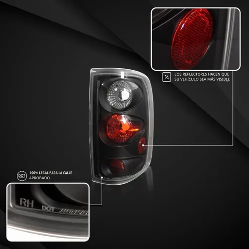 Vista 3 de Autozensation Compatible con Ford F150 F-150 Styleside 2004-2008, conjunto de lámparas traseras izquierda + derecha, carcasa negra
