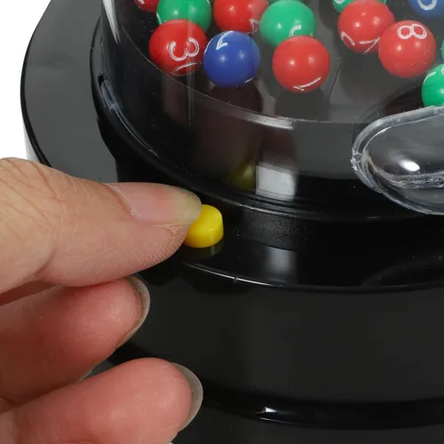 Vista 3 de Amosfun Mini máquina de lotería portátil para sorteo para juegos de fiesta, entretenimiento para niños, 4.33 x 4.21 x 4.21 pulgadas, ligero
