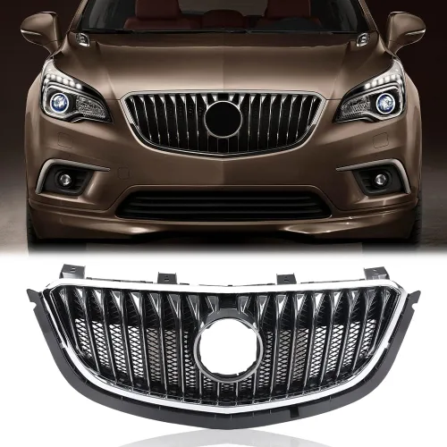 Vista 9 de CHEDA Parachoques delantero radiador brillante rejilla parrilla compatible con Buick Envision 2015 2016 2017