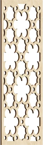 Vista 24 de 9 3/8"W x 24 3/8"H x 1/4"T Southgate Decorativos Paneles De Pared De Madera Calado, Abedul