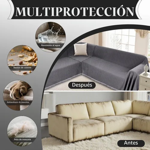 Vista 5 de Fundas Impermeables para Sofá Seccional Funda de Sofá Seccional Forma de L Fundas de Sofá Esquinero Manta para Perros Mascotas Lavable Jacquard