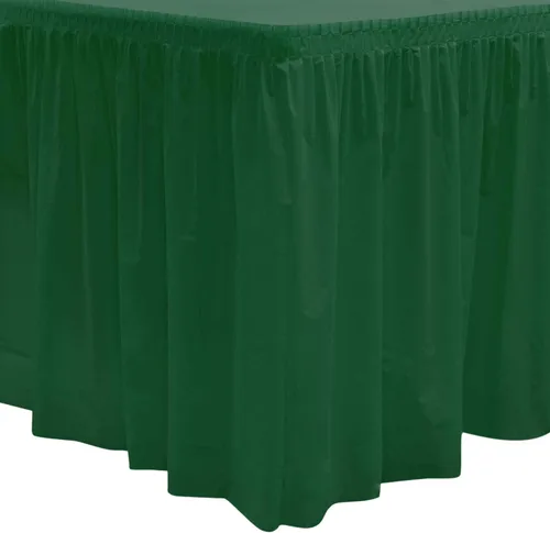 Vista 37 de Party Essentials Falda de mesa de plástico desechable resistente, 1 unidad, 29 pulgadas de ancho x 14 pies (168 pulgadas) de largo, amarillo