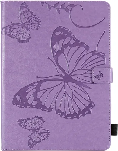 Vista 12 de Funda tipo folio para iPad Pro de 11 pulgadas 2018-2022, iPad Air de 11 pulgadas y 10.9 pulgadas, Techcircle Butterfly en relieve, funda inteligente