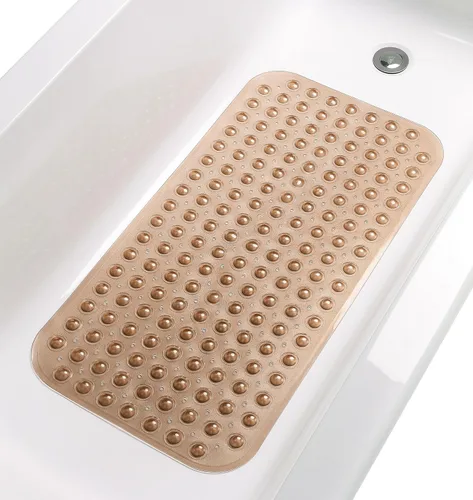 Vista 11 de Tapete de ducha antideslizante de 20"x20" (solo duchas lisas/sin textura, no para sobre desagüe) Seguro, limpio, lavable a máquina, agarre superior