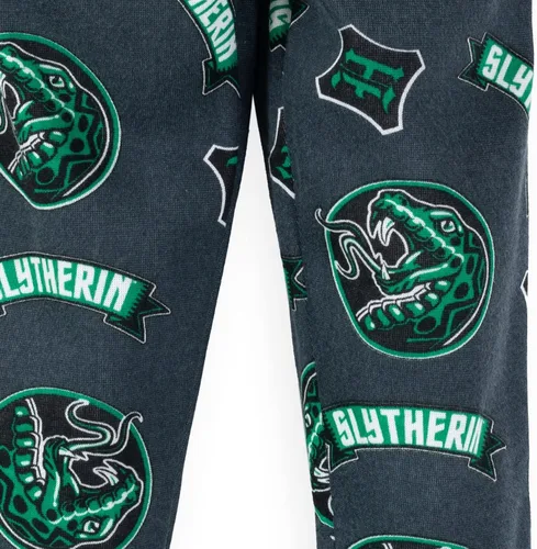 Vista 6 de Harry Potter Gryffindor Slytherin Hufflepuff Ravenclaw - Paquete de 2 pantalones deportivos de forro polar para niños pequeños a grandes