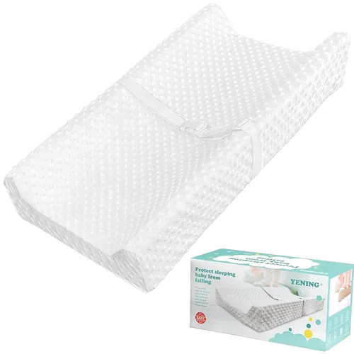 Vista 8 de YENING Mini cambiador pequeño de 23 x 13 pulgadas con funda lavable, cambiador de pañales impermeable para bebé, tapete para tocador y mesa