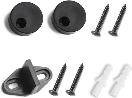 Vista 6 de SMARTSTANDARD Perchas corredizas para puerta de granero, 2 piezas (negro) (perchas en forma de I)