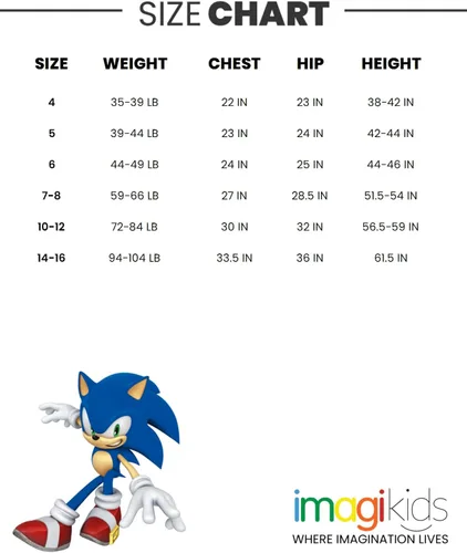 Vista 5 de SEGA Sonic the Hedgehog - Sudadera de felpa francesa para niñas pequeñas y grandes