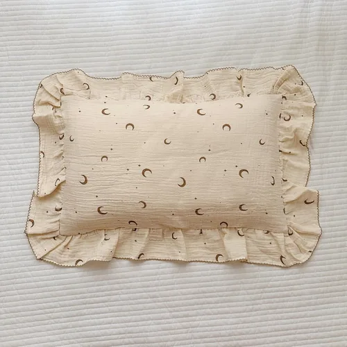 Vista 44 de BuLuTu Funda de almohada de muselina de algodón para niños pequeños con bonito patrón de flores de azalea, súper suave, funda de almohada para cuna