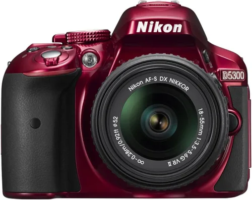 Vista 7 de Nikon D5300 24.2 MP CMOS Cámara Digital SLR con Wi-Fi Integrado y GPS Solo Cuerpo (Roja)