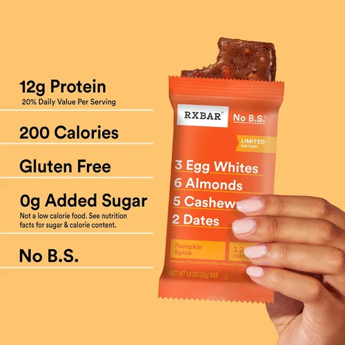 Vista 3 de RXBAR, Barrita de proteínas con chispas de chocolate, 1.83 onzas (paquete de 24), barritas de desayuno, aperitivo alto en proteínas