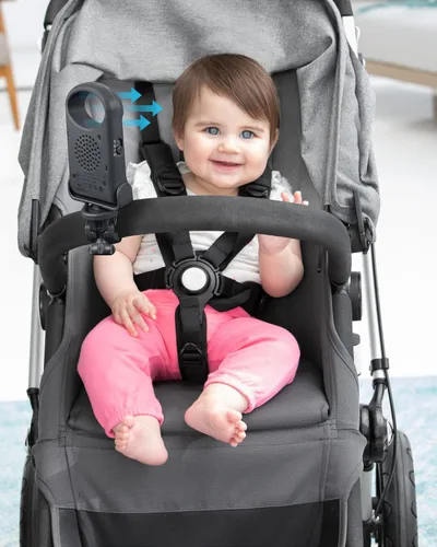 Vista 2 de Skip Hop Ventilador portátil sin aspas, ajustable 3 velocidades, paseo y conecta, gris
