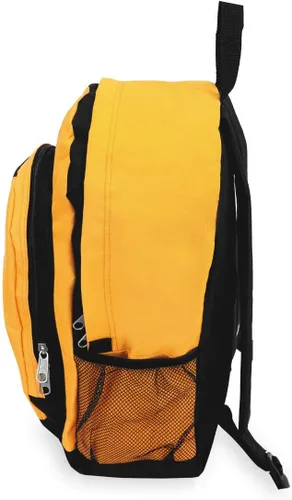 Vista 3 de Everest Equipaje Mochila con frontal y bolsillos laterales, Amarillo), BP2072-YEBK