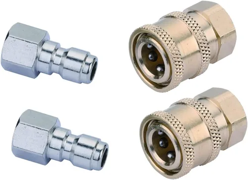 Vista 4 de Juego de adaptadores de accesorios para lavadora a presión, kit reductor NPT 1/4" NPT de 3/8
