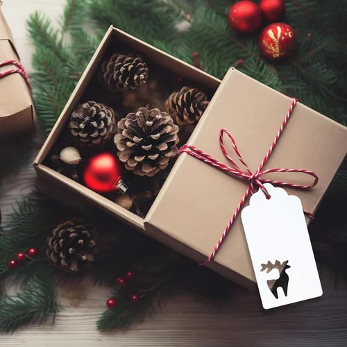 Vista 6 de joycraft 150 etiquetas de regalo de Navidad con cuerda, 3 estilos de etiquetas blancas huecas en blanco, etiquetas colgantes de regalo