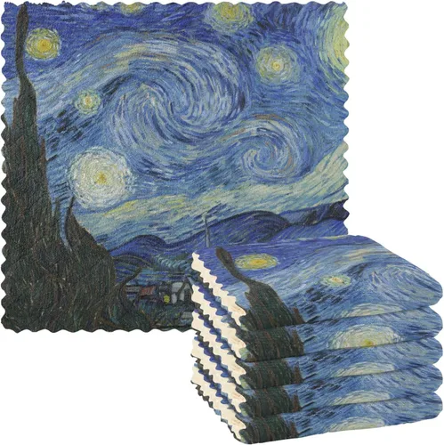 Vista 39 de Autumn Poppy Flowers06 - Juego de 6 paños de limpieza de microfibra para autos, máquina súper absorbente