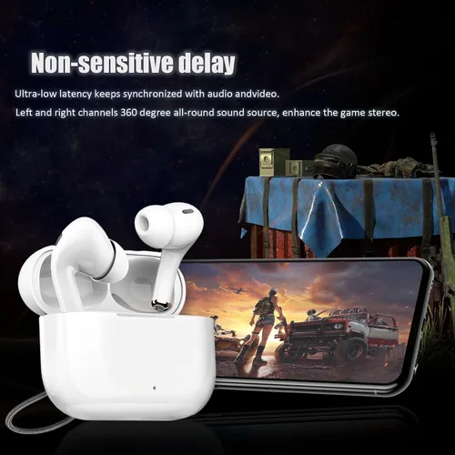 Vista 8 de Auriculares inalámbricos con cancelación activa de ruido, auriculares Bluetooth 5.3 con funda de carga, auriculares intrauditivos con micrófono