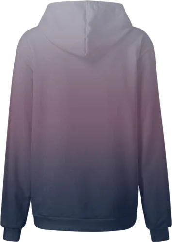 Vista 33 de Ceboyel Sudaderas de gran tamaño para mujer, teñido anudado, manga larga, sudaderas con capucha, ajuste holgado, ropa de moda para adolescentes