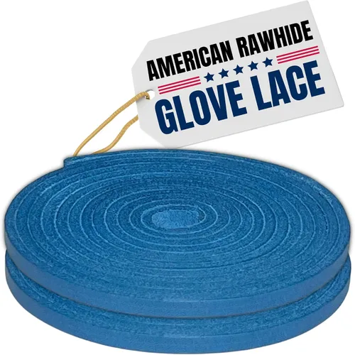 Vista 22 de Covey Sports Kit de encaje de guante de béisbol de alta calidad, cuero crudo americano auténtico, cordones de 72 pulgadas para reparación y relación