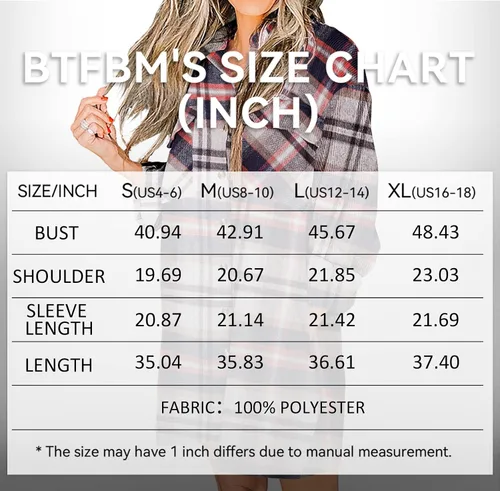 Vista 6 de BTFBM Women's Corduroy Shacket Jacket Shirts Lapel Long Sleeve Oversized 2023 Fall Winter Button Down Shirt Dress Pocket