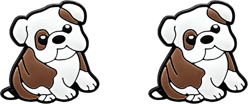 Vista 2 de Love My Bulldog - Juego de 4 pinzas para zapatos para zuecos, zapatos, sandalias, lentes y más, juego de 4 Yazzle Dazzle Churchill Mastín