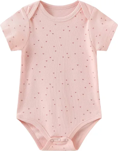 Vista 4 de Kiddiezoom Conjunto de canastilla para bebé, 9 piezas, conjunto de mamelucos y pantalones, conjunto de regalo unisex para bebé
