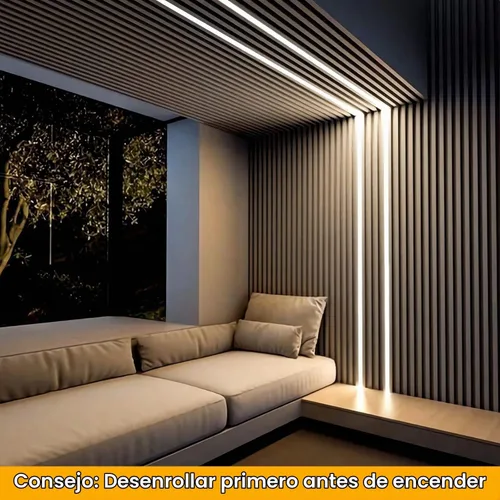 Vista 2 de Shine 2835 Cuerda de luces LED neón decorativas, 110 V, flexibles, resistentes al agua, 120 LED/M, decoración de iluminación comercial