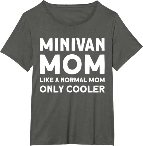 Vista 13 de Minivan Mom Like A Normal Mom Only Cooler Funny Family Car Camiseta, Negro