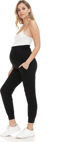 Vista 4 de Leggings Depot Pantalones de Maternidad para Mujeres Sobre el Vientre Pantalones Deportivos de Embarazo Casuales de Descanso
