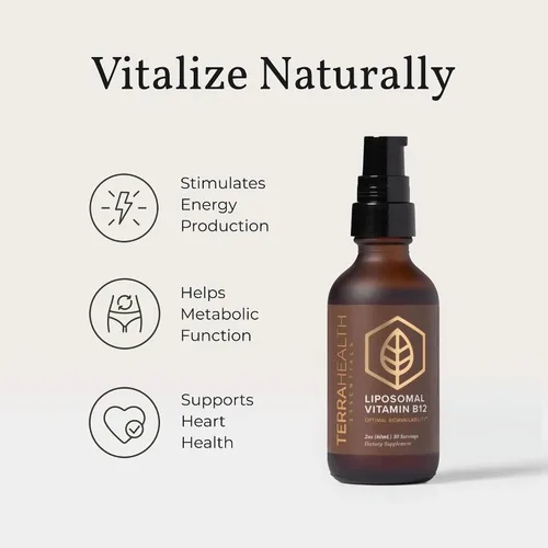 Vista 4 de Terra Health Essentials - Liposomal B12 Apoya la energía y el estado de ánimo, promueve la memoria, ayuda al sistema inmunológico