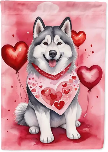 Vista 68 de Caroline's Treasures DAC5252GF Affenpinscher - Bandera de jardín con texto en inglés "My Valentine", bandera decorativa para patio exterior, patio